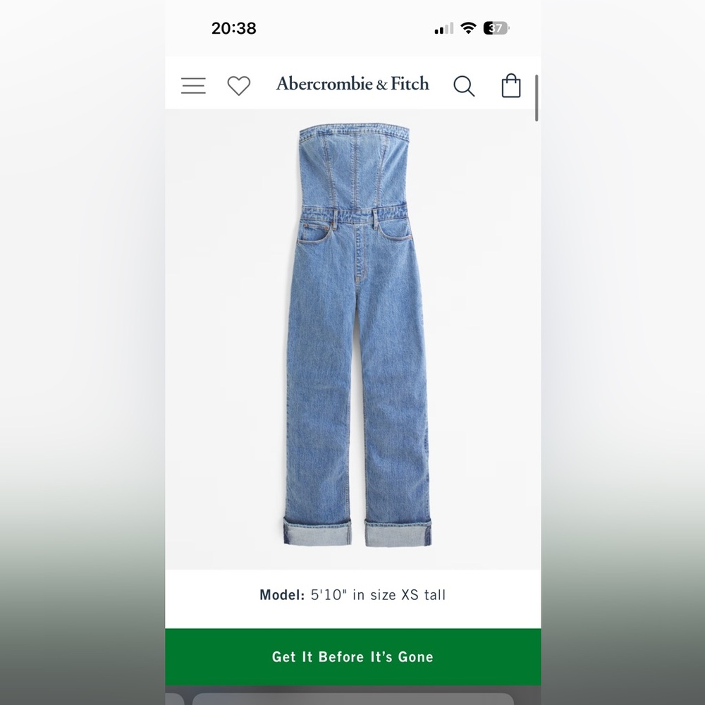 Abercrombie denim jumpsuit